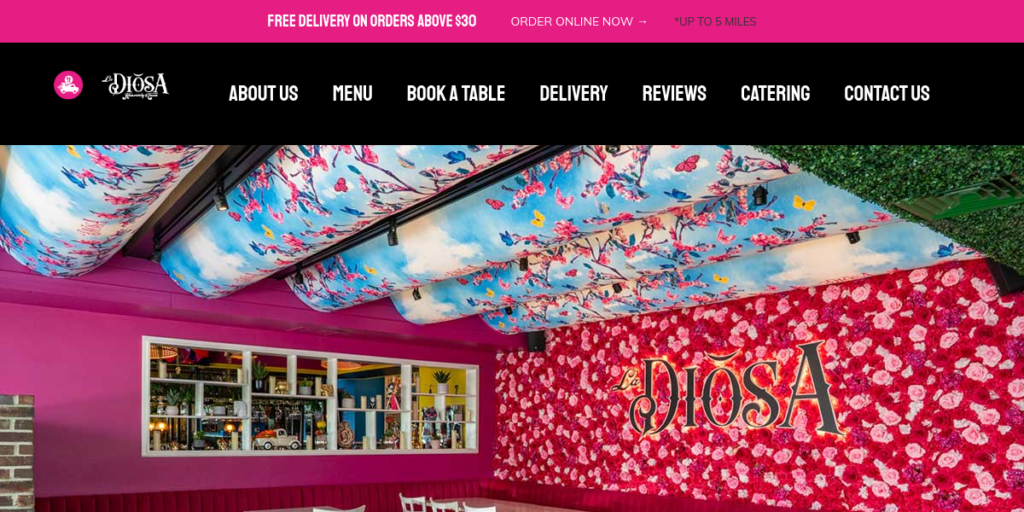 Mexican restaurant Website Design 7 LA Diosa Taqueria