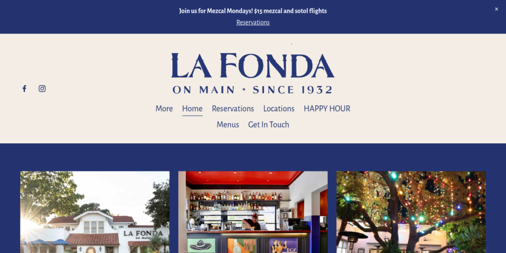 Mexican restaurant Website Design 20 LA Fonda on Main
