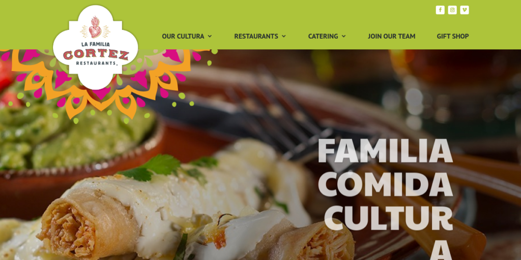 Mexican restaurant Website Design 23 La Familia Cortez