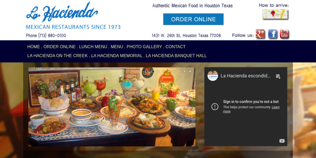 Mexican restaurant Website Design 27 La Hacienda
