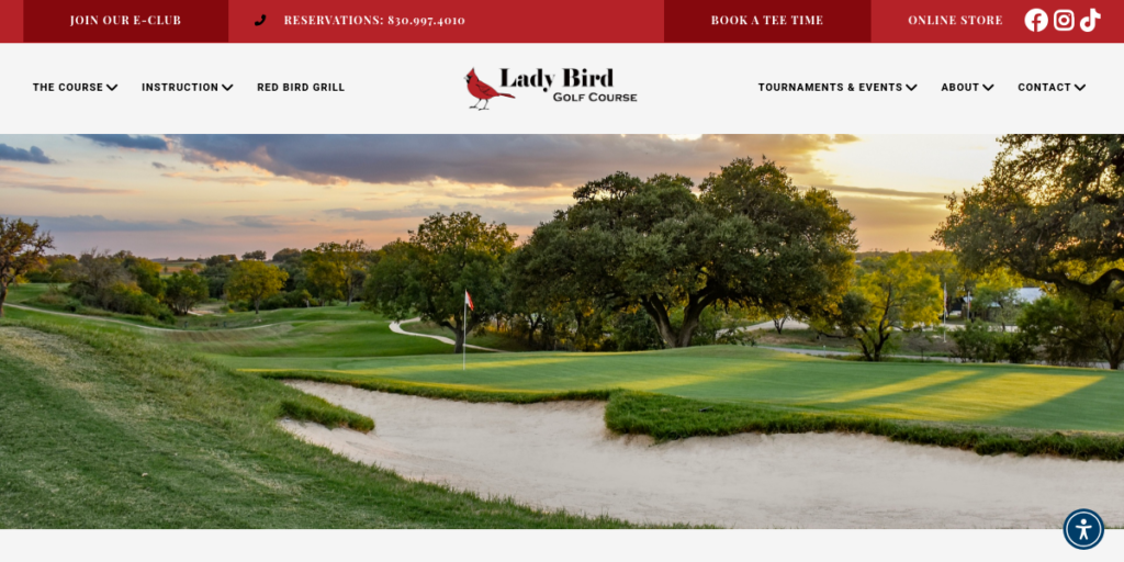 Golf Course Website Design 24 Lady Bird Golf