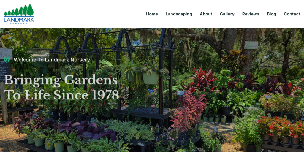Garden Center Website Design 24 Land Mark Nursery