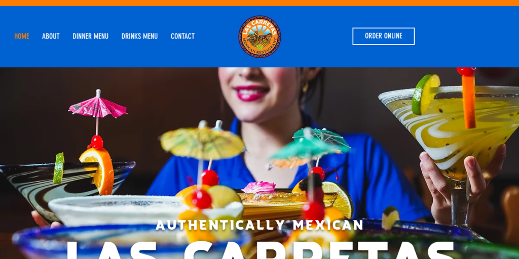 Mexican restaurant Website Design 2 Las Carretas Mexican Restaurant