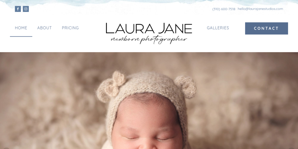 Newborn Photography Website Design 12 Laura Jane Studios