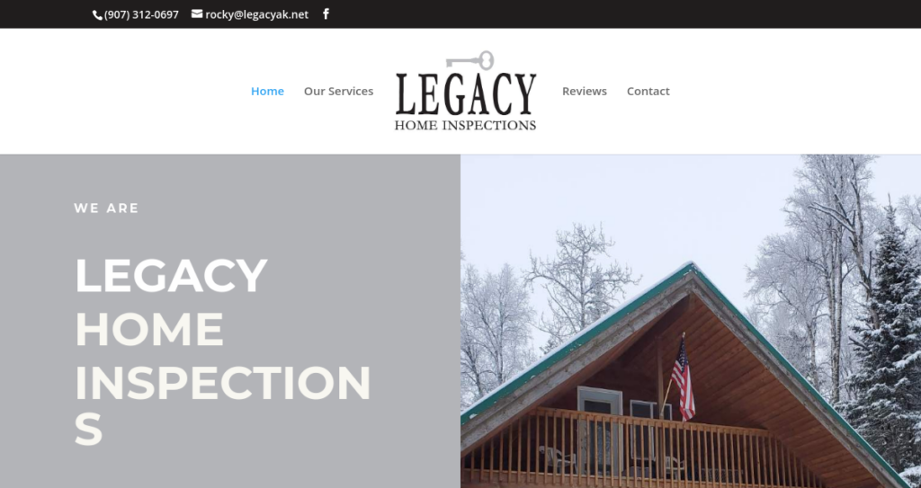 Home inspector Website Design 38 Legacy AK