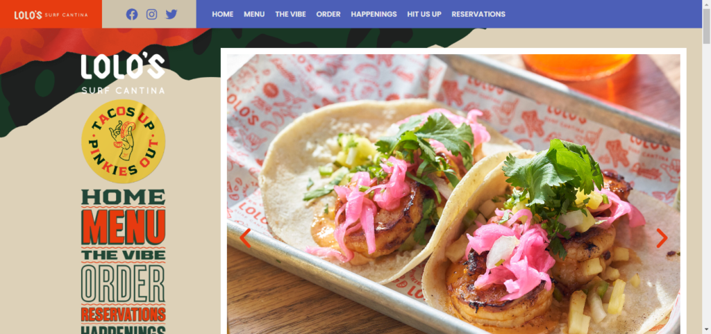 Mexican restaurant Website Design 30 Lolos Cantina