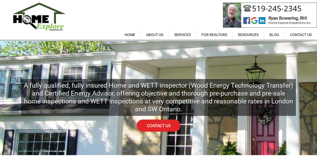 Home inspector Website Design 40 London Home inspector