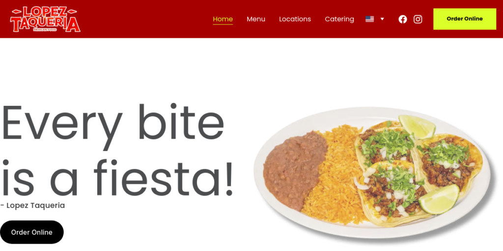 Mexican restaurant Website Design 19 Lopez Taquerias