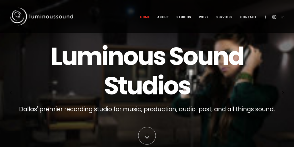 Recording Studio Website Design 32 Luminous Sound