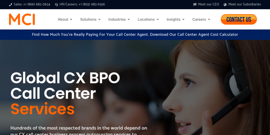 Call Center Website Designs 1 MCI