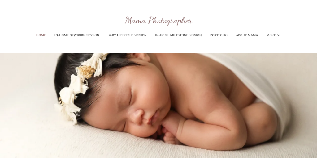 Newborn Photography Website Design 6 Mama Photographer