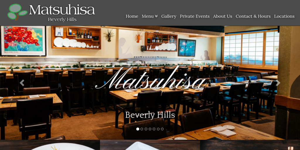 Sushi Restaurant Website Design 3 Mat Suhisa Beverly Hills