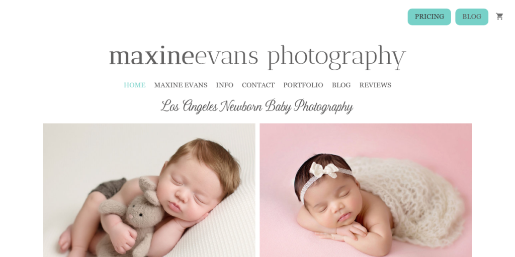 Newborn Photography Website Design 4 Maxineevans Photography
