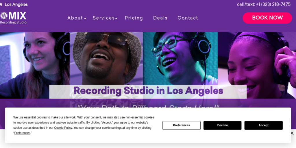 Recording Studio Website Design 17 Mix Recording Studio