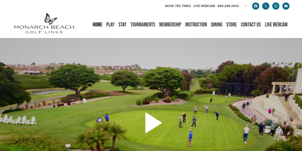 Golf Course Website Design 11 Monarch Beach Golf