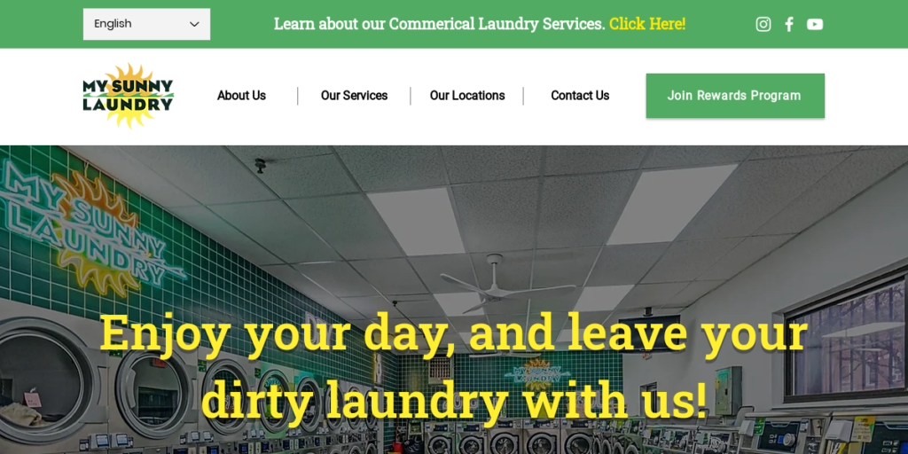 Laundry Website Design 29 My Sunny Laundry