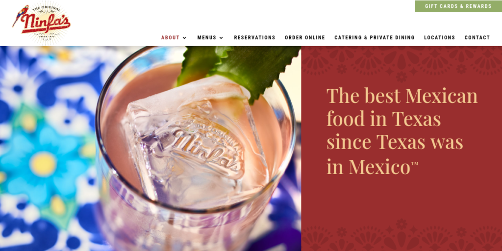 Mexican restaurant Website Design 25 Ninfas