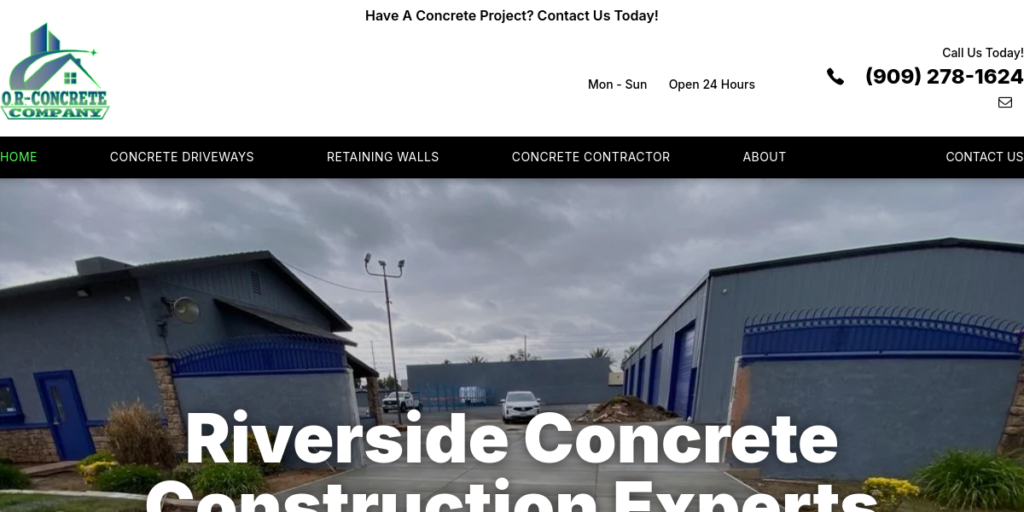 Concrete Contractor Website Design 9 OR Concrete Company