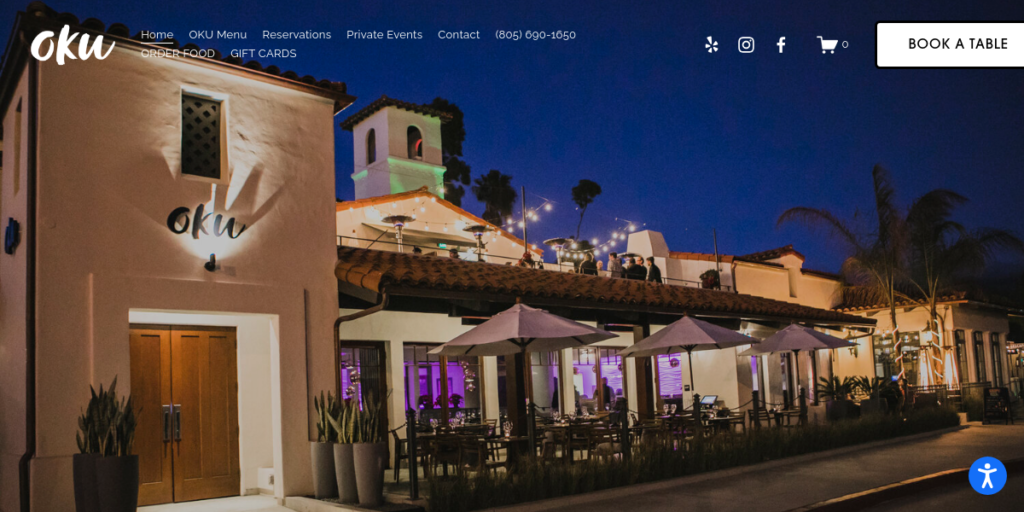 Sushi Restaurant Website Design 7 Oku Restaurant