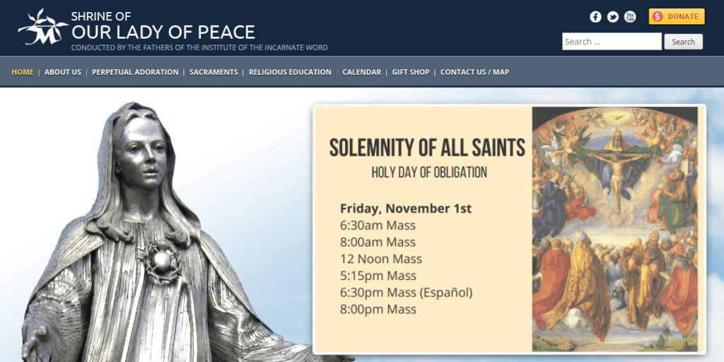Catholic Church Website Design 17 Olop Shrine
