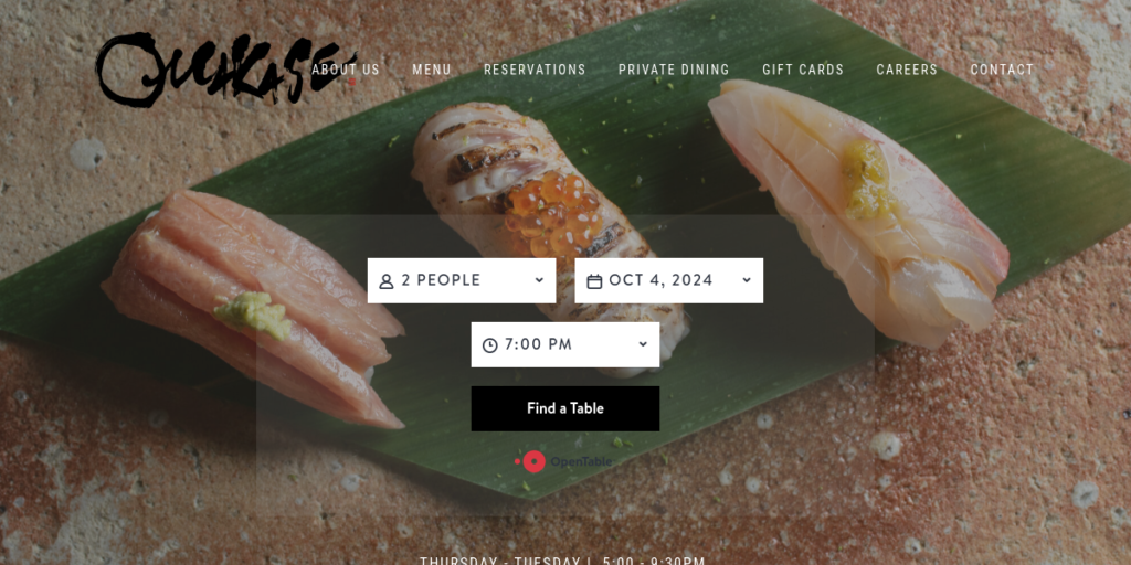 Sushi Restaurant Website Design 14 Omakasesf