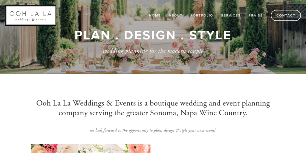 Wedding Venues Website Design 4 Ooh La La Weddings