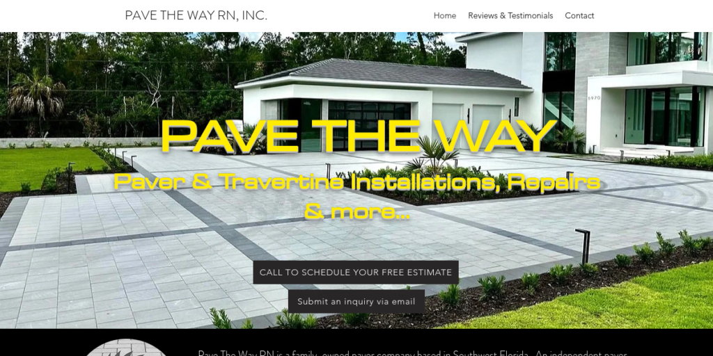 Driveway Contractor Website Design 27 Pave The Way RN