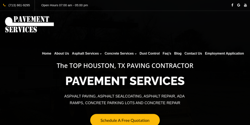 Driveway Contractor Website Design 5 Pavement Service