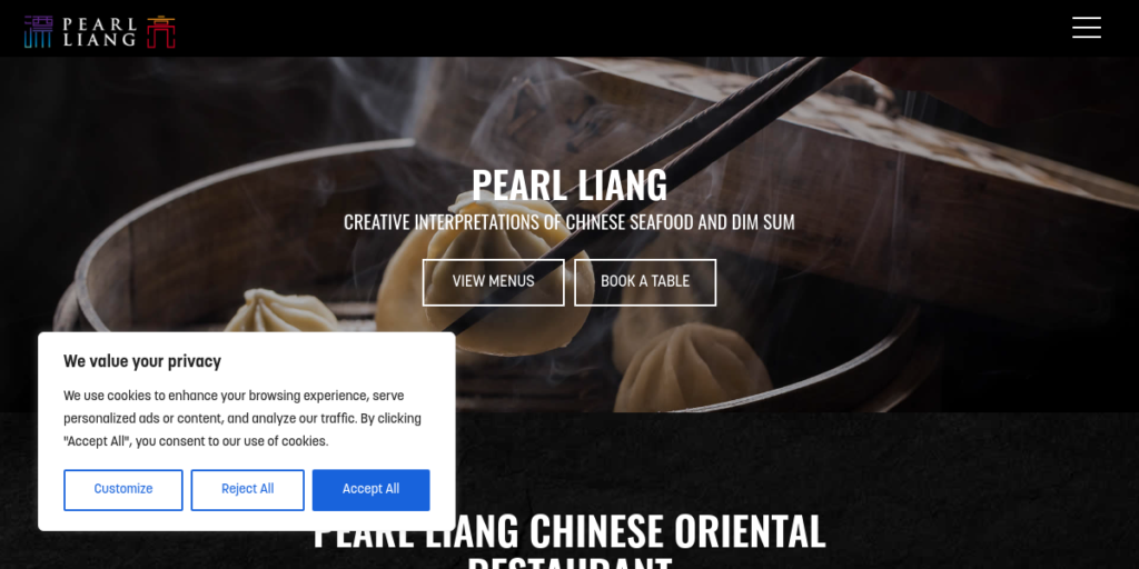 Chinese Restaurant Website Design 28 Pearl Liang