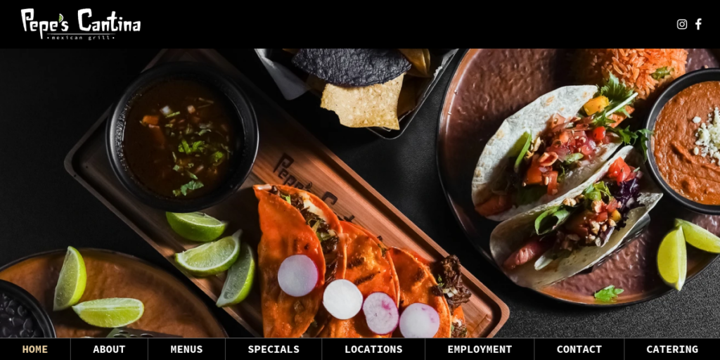Mexican restaurant Website Design 4 Pepes Cantina