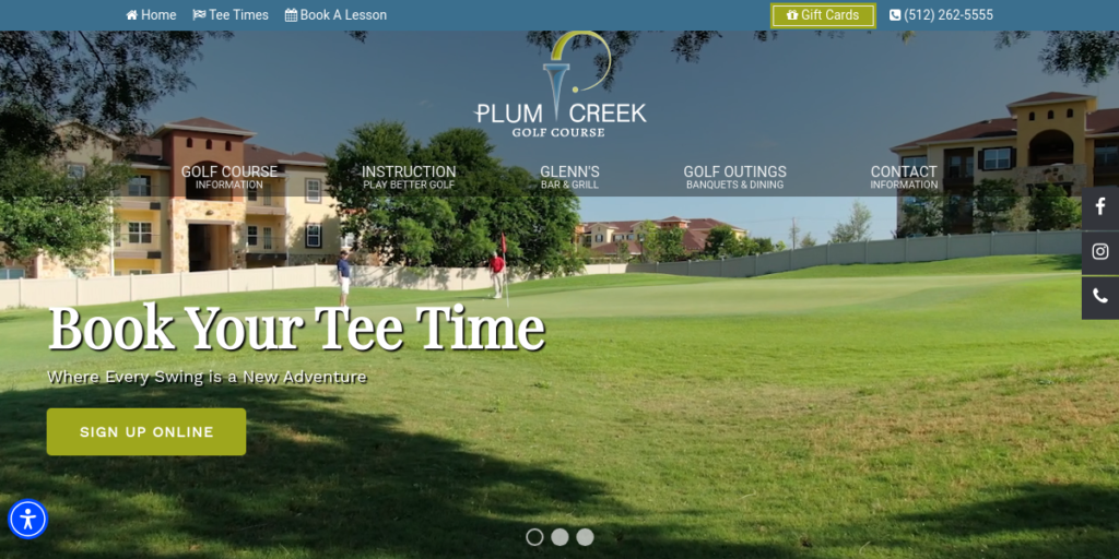Golf Course Website Design 27 Plum Creek Golf