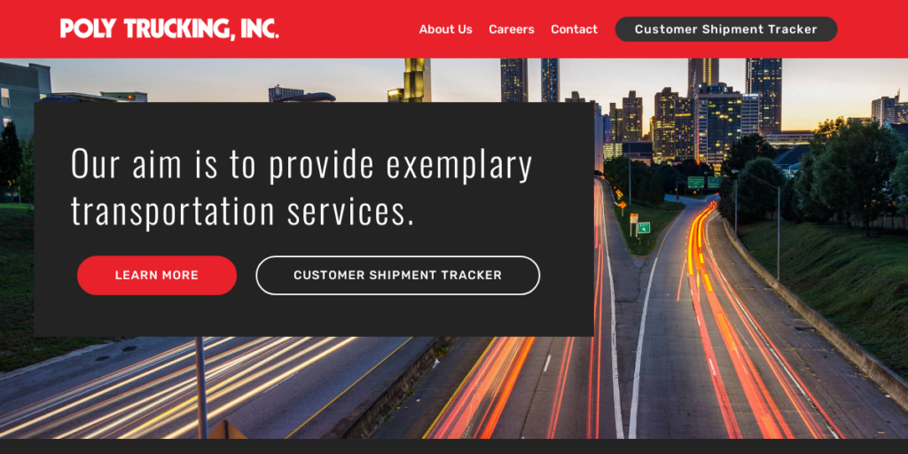 Trucking Company Website Design 24 Poly Trucking
