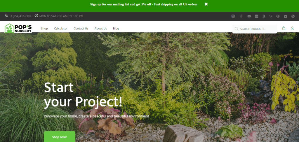 Plant Nursery Website Design 37 Pops Nursery