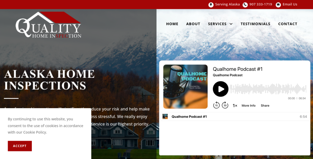 Home inspector Website Design 17 Qual Home