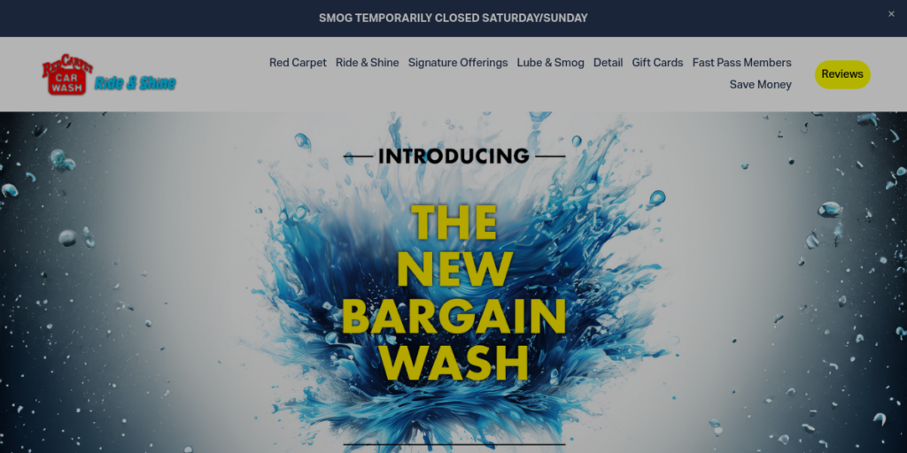 Car Wash Website Design 11 Red Car Pet Car Wash