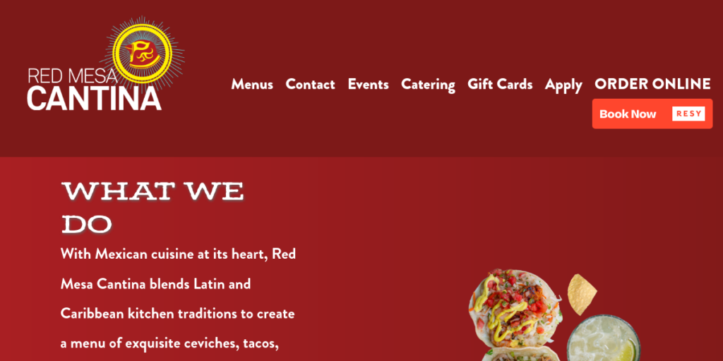 Mexican restaurant Website Design 6 Red Mesa Cantina