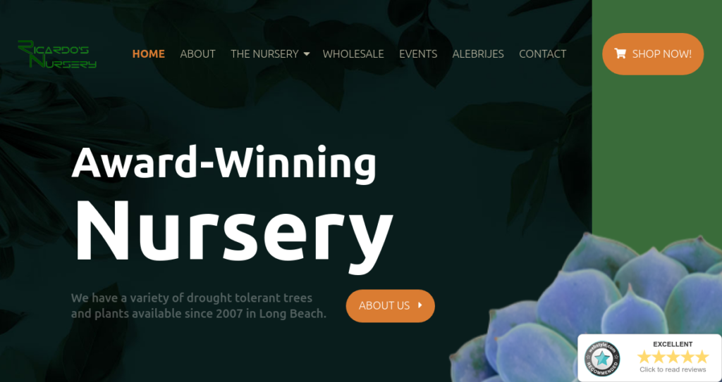 Plant Nursery Website Design 32 Ricardos Nursery