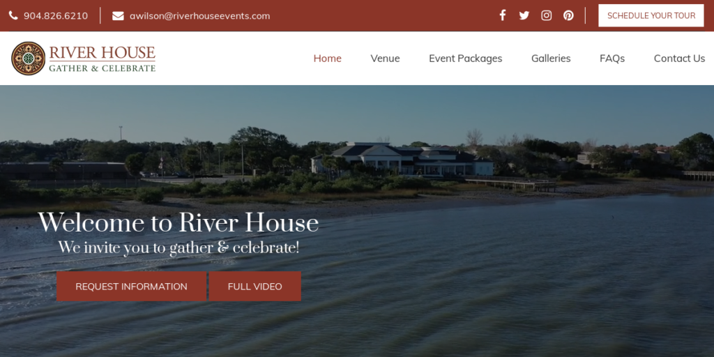 Wedding Venues Website Design 23 River House Events