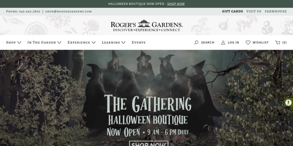 Garden Center Website Design 5 Rogers Gardens