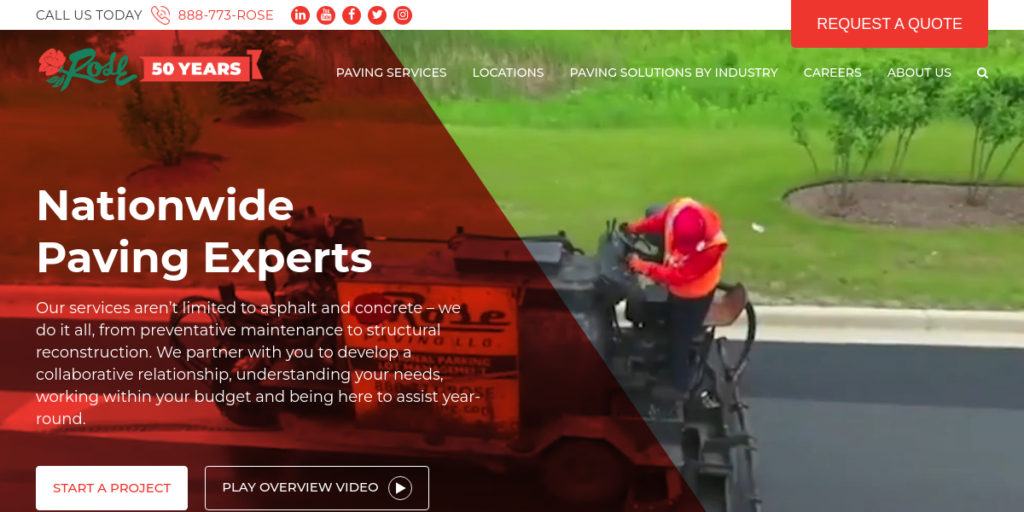 Driveway Contractor Website Design 3 Rose Paving