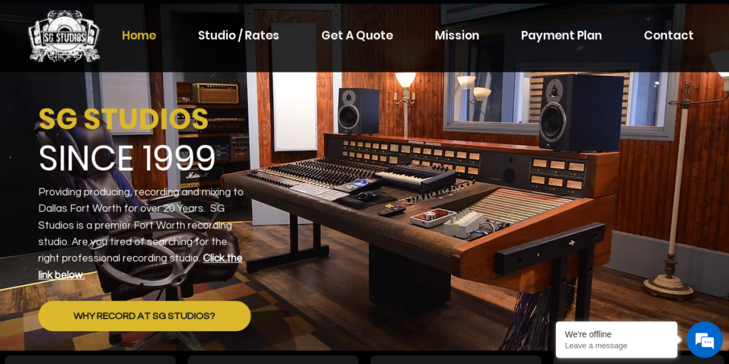 Recording Studio Website Design 27 SG Studios