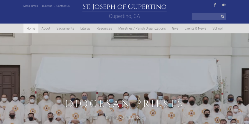 Catholic Church Website Design 21 ST Joseph Cupertino