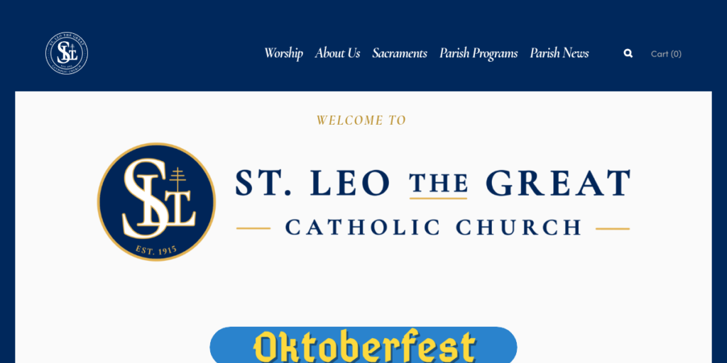 Catholic Church Website Design 20 ST Leo Church SJ