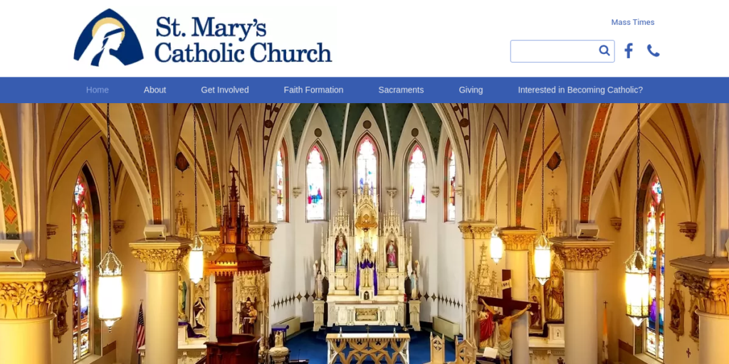 Catholic Church Website Design 28 ST Marys fbg
