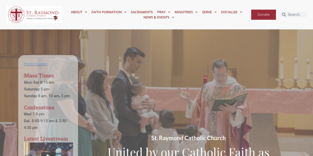 Catholic Church Website Design 24 ST Rraymond NP