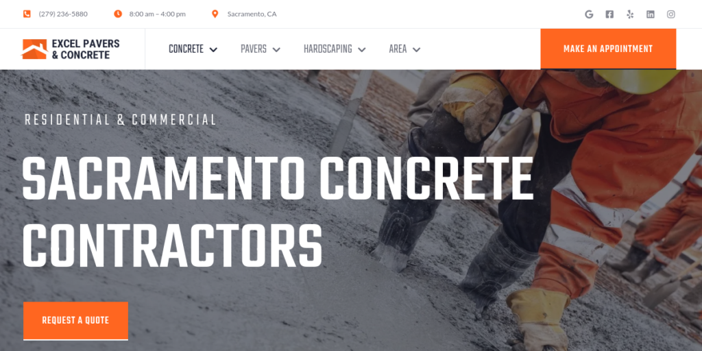 Concrete Contractor Website Design 11 Sacramento Contractors