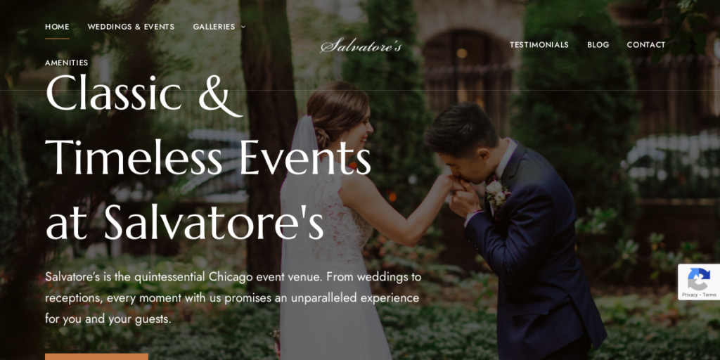 Wedding Venues Website Design 14 Salvatores Chicago