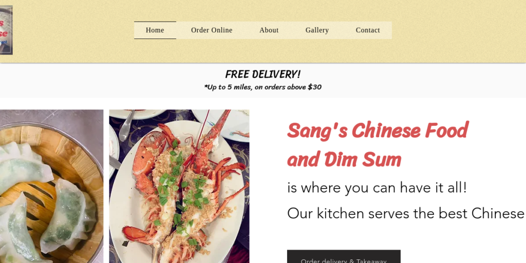 Chinese Restaurant Website Design 4 Sangs Chinese Food and Dim Sum