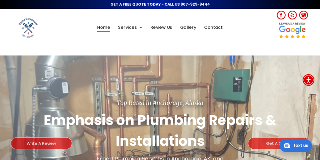 Swimming Pool Contractor Website Design 17 Sound Mechanical AK