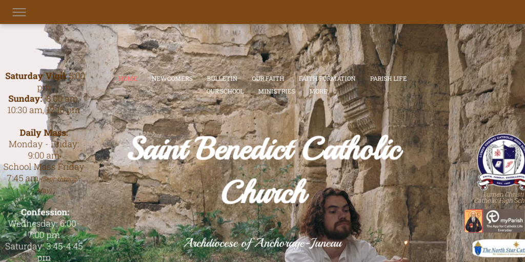 Catholic Church Website Design 10 Stbenedictsak